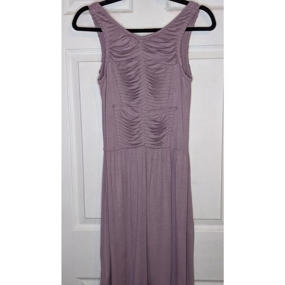 Kensie Purple Lavender Ruched Shirred Bodice Front Zipper Dress XS - Picture 15 of 15